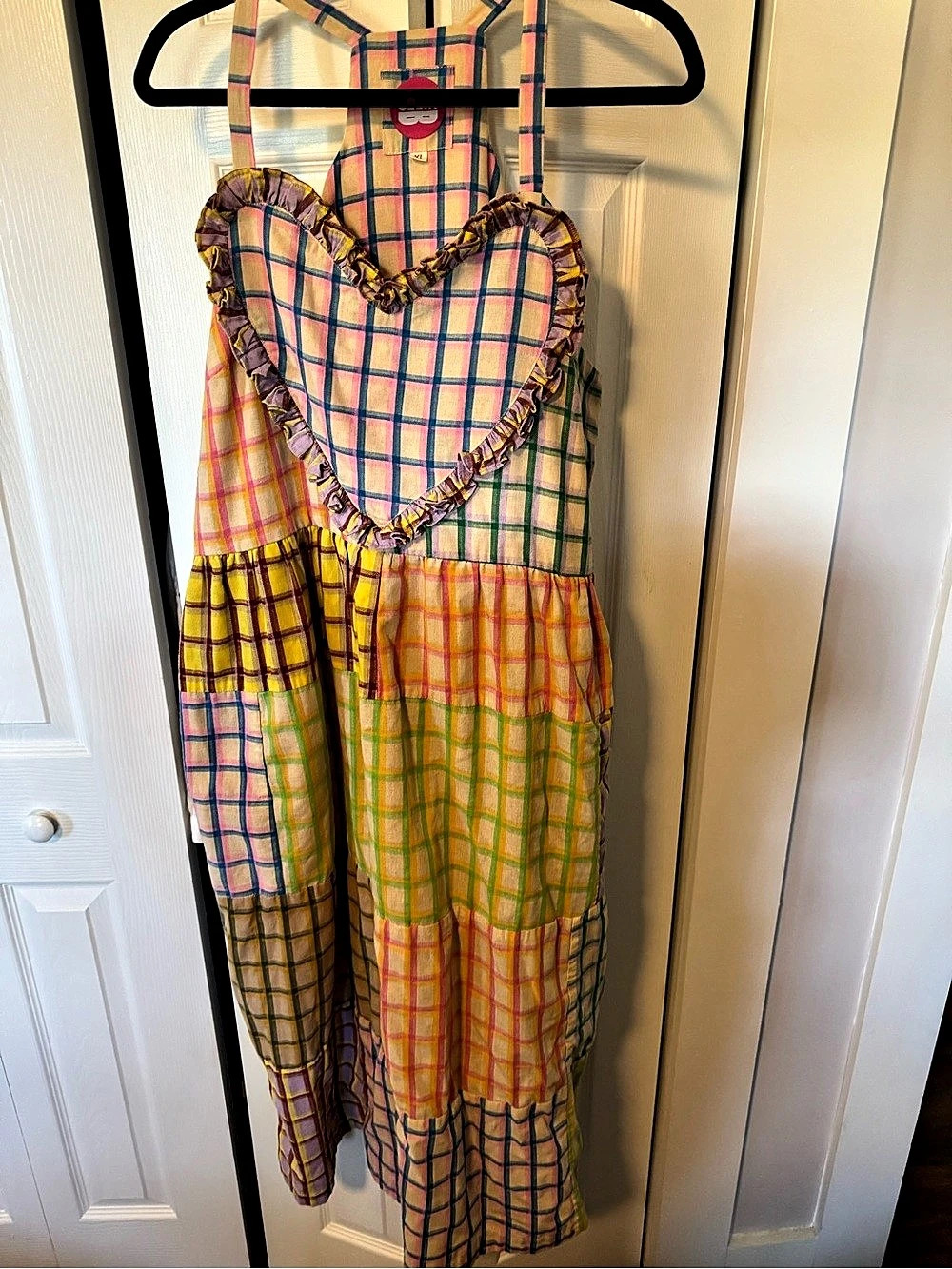 Celia B Tahaa Dress Plaid Maxi Dress Multicolor & Pink XL